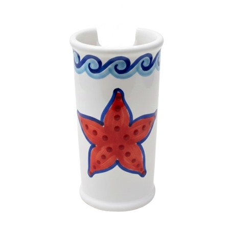 handmade sicilian ceramic Glass Holder Maestrale de simone pottery handmade sicilian ceramic Glass Holder Maestrale de simone pottery